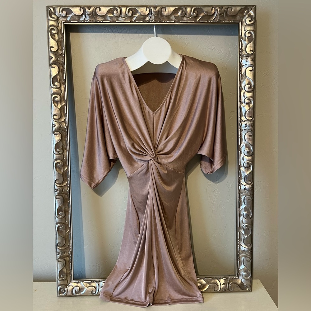 LASCANA Knot Front Kimono Summer Dress- Blush